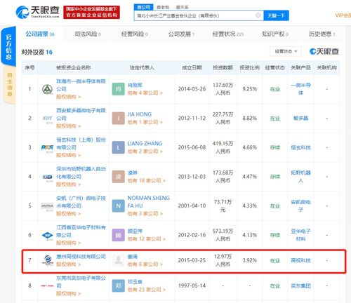 小米投资惠州高视科技有限公司